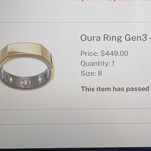 Oura Ring Gen 3 – Heritage Gold – Size 8 – Wellness & Sleep Tracker - Picture 3 of 9